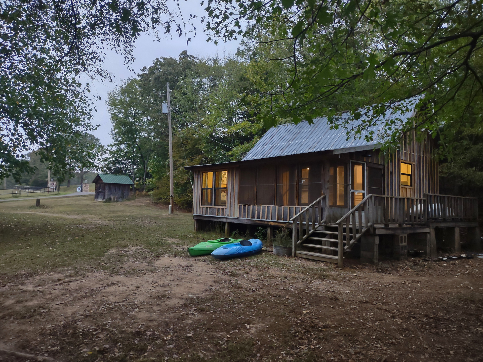 The Shack is simple but cute. Two kayaks are provided for guests! 