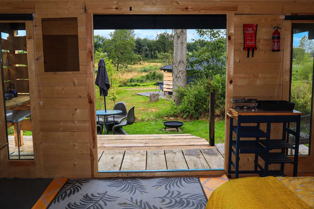 The view from cabin gold finch, as you can see they are surrounded by nature