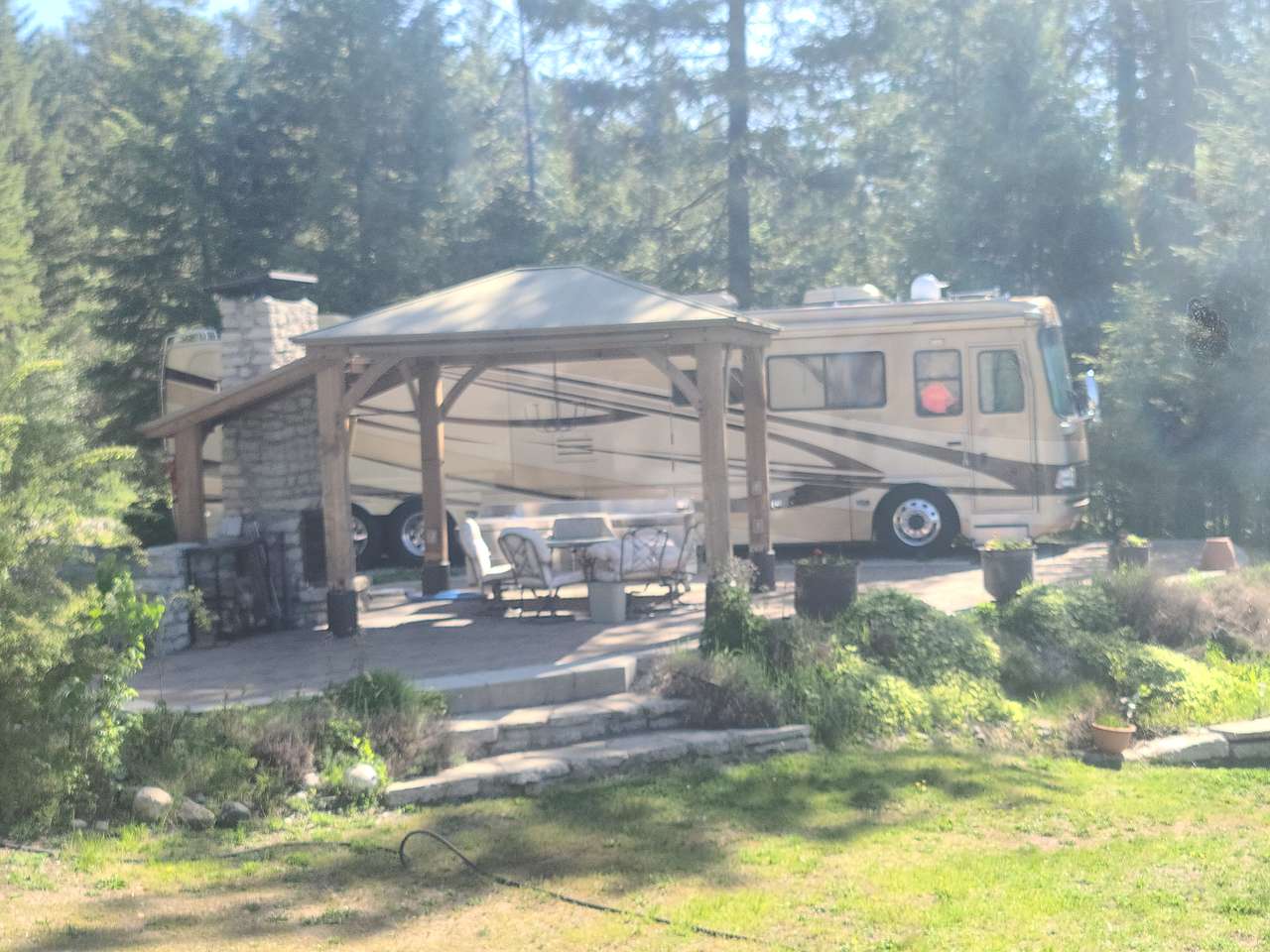 Easy in and out, and you'll have use of the patio and gazebo and seasonal use of the fireplace.