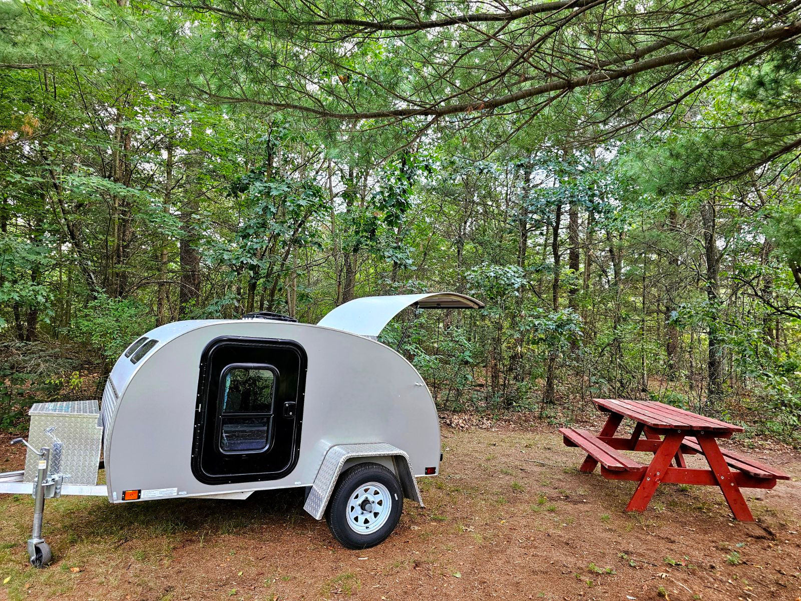 Teardrop camping in campsite #1