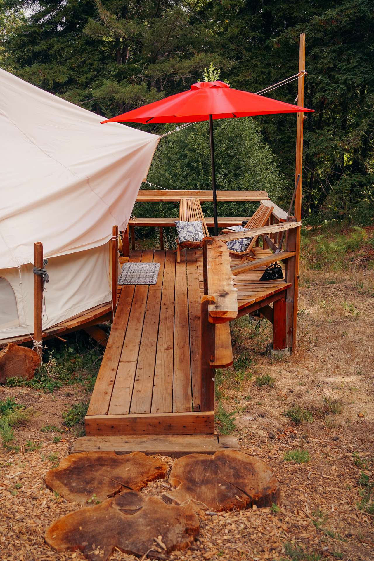Butterfly landing porch