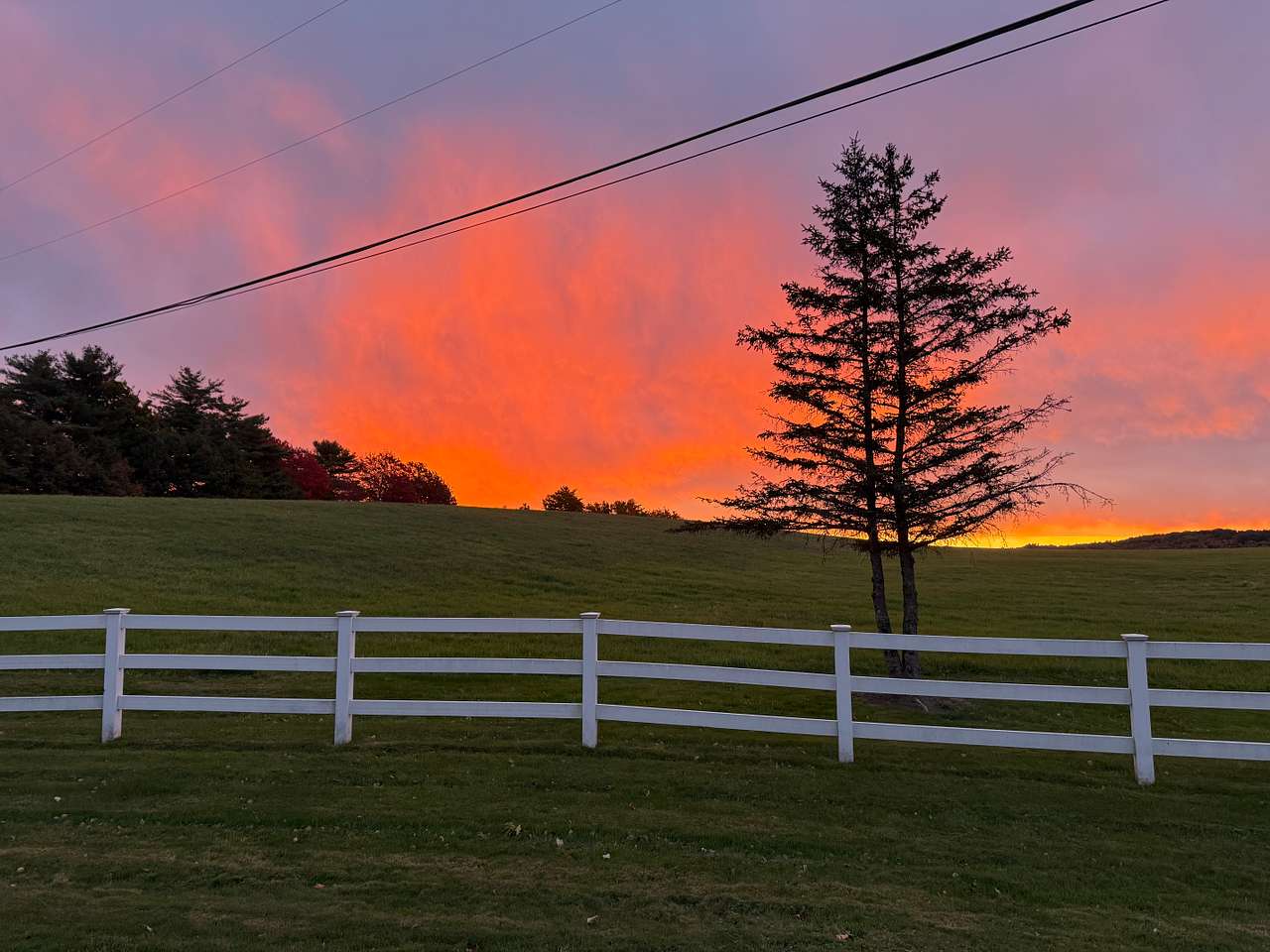 Sunrise across the road