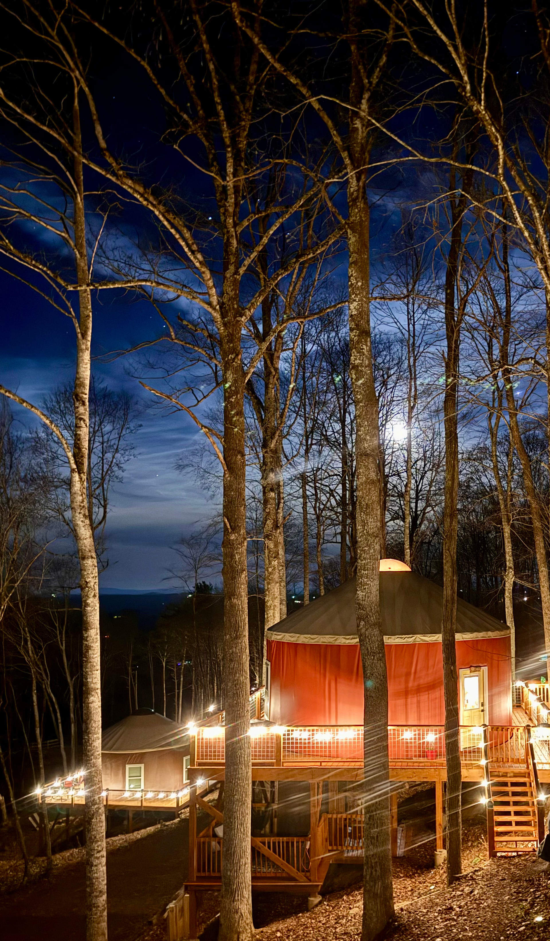 WindSong in the treetops/hot tub