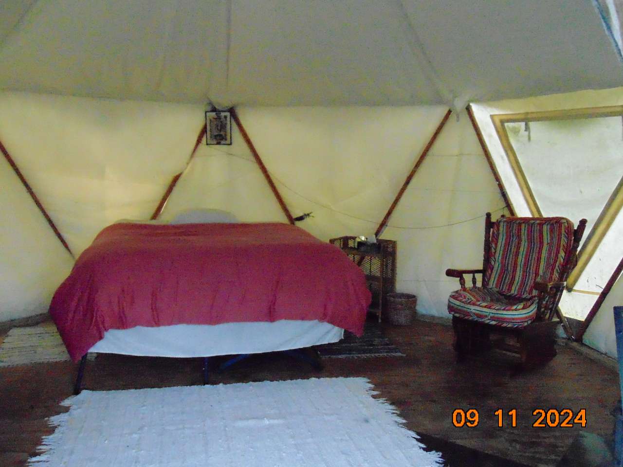 Marai yurt/yome interior, sleeps 4