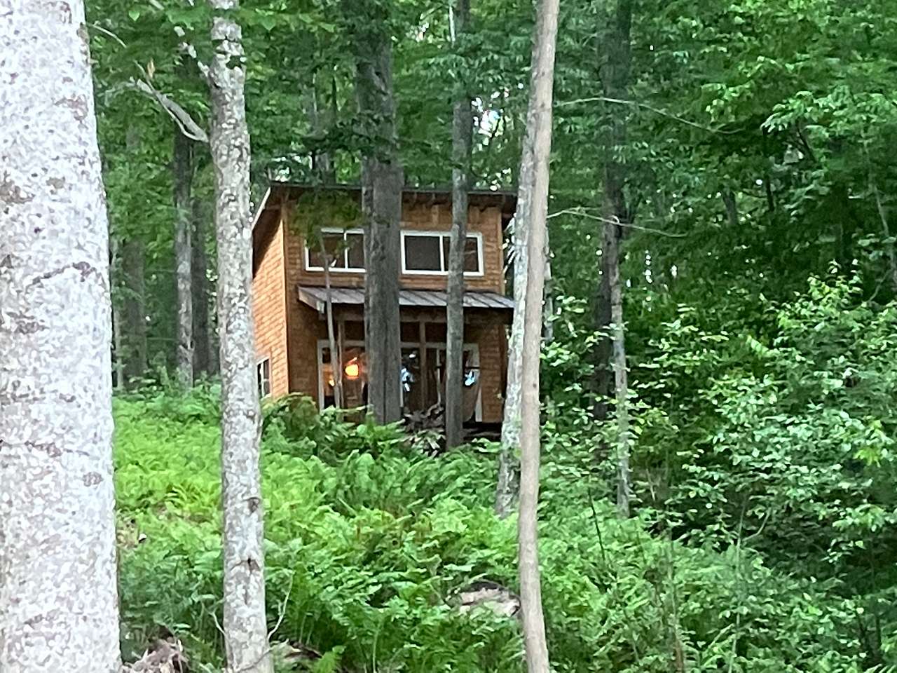 View of the cabin from the shore
