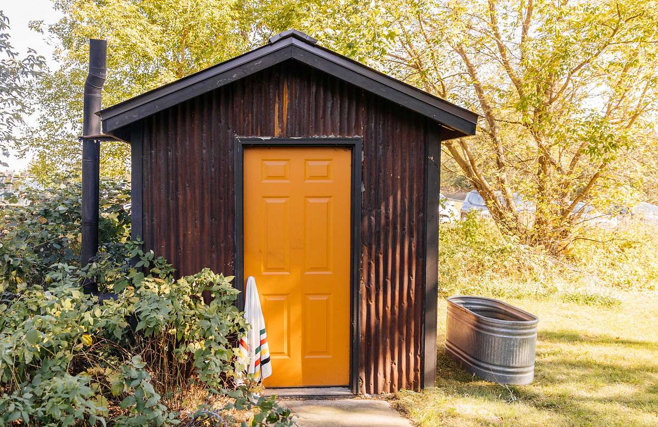 Wood-fired sauna and cold plunge is an add-on