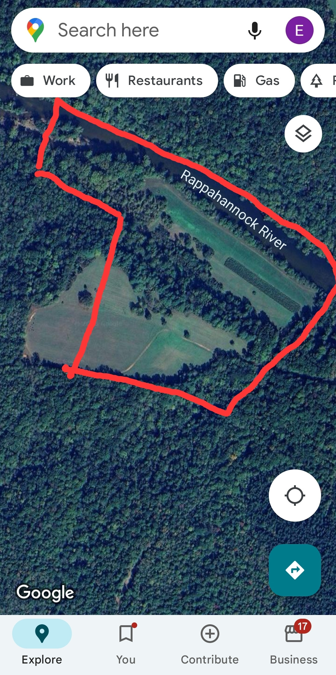 Camp anywhere within the red boundary.  
