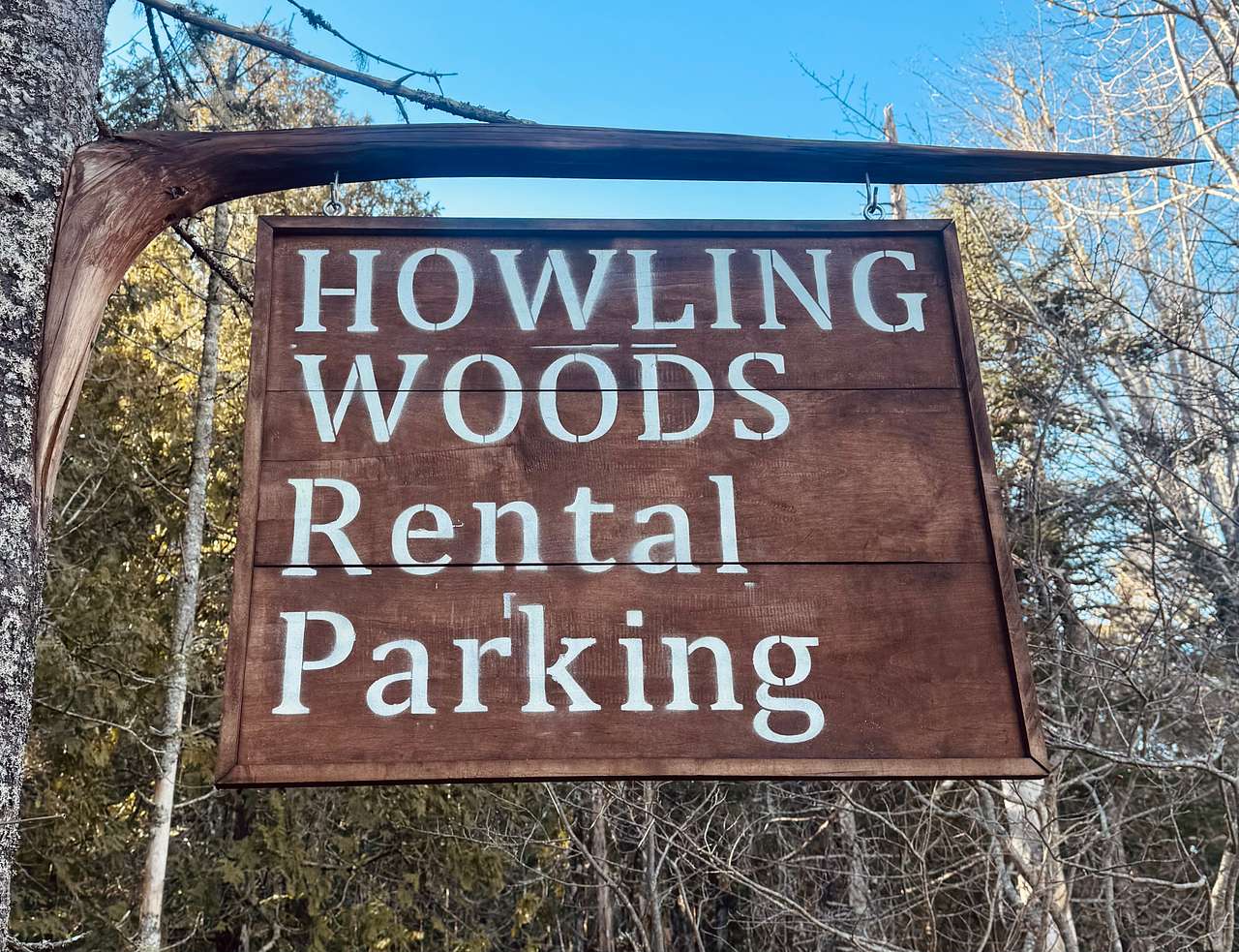 The sign to park right under or close to. 