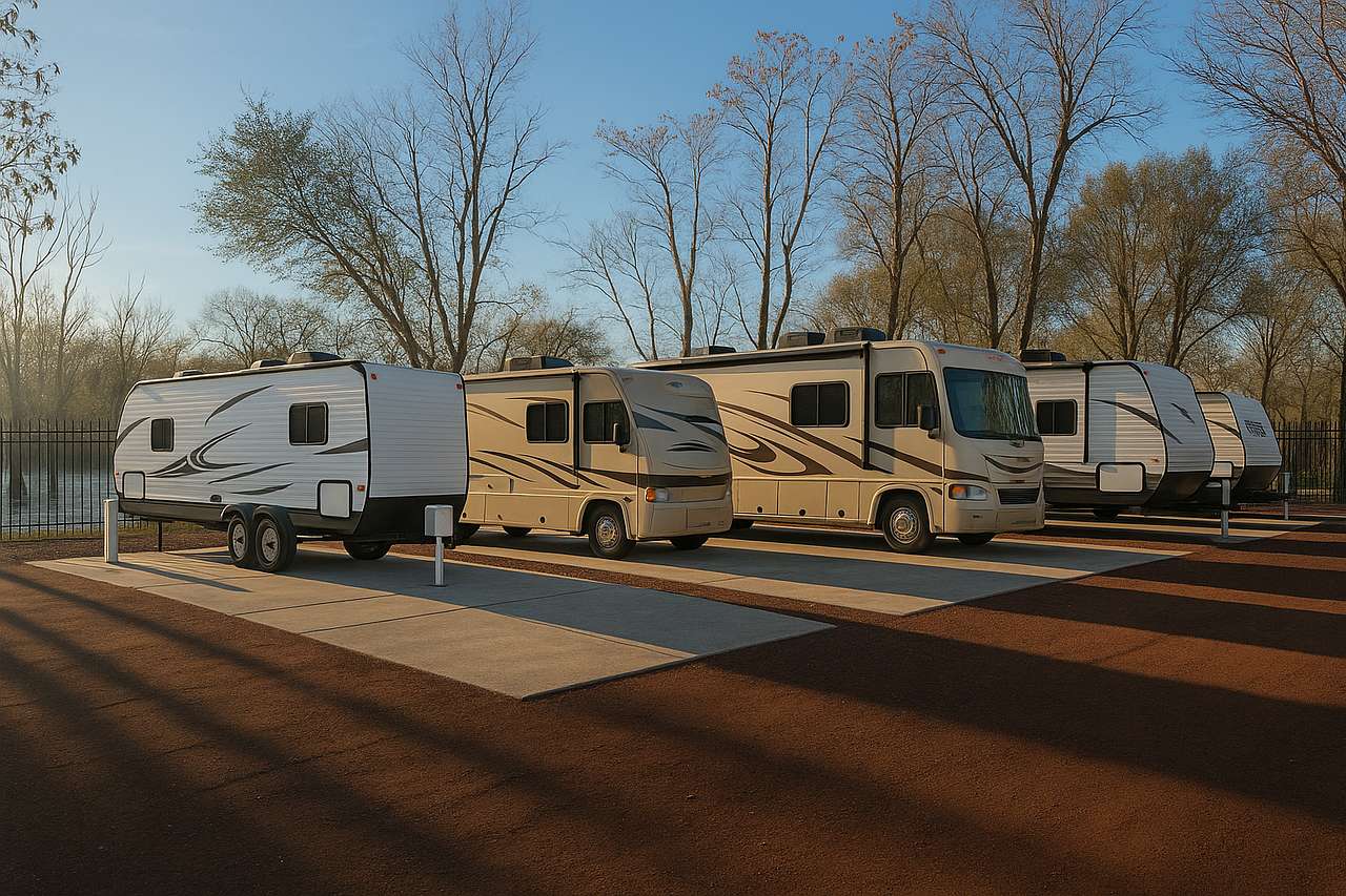 AI-generated photo to show RV site layout. 