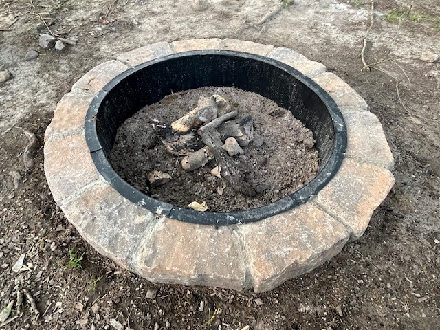Finally put in a proper fire pit, upgraded from the cinder blocks. 