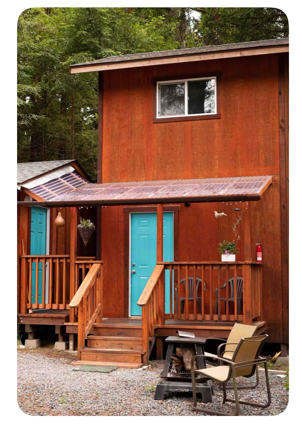 The cozy cabin