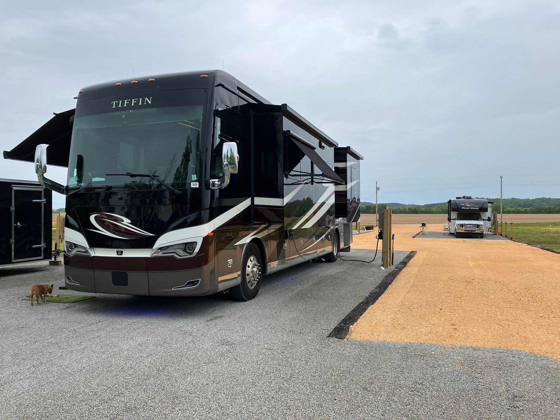 44' diesel pusher on the Bass Pad.
