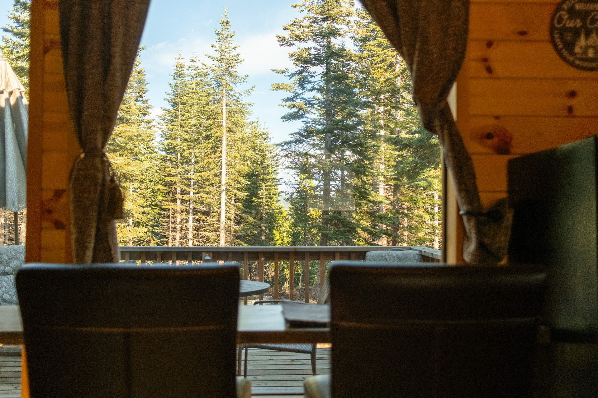 The view from the dining countertop bar