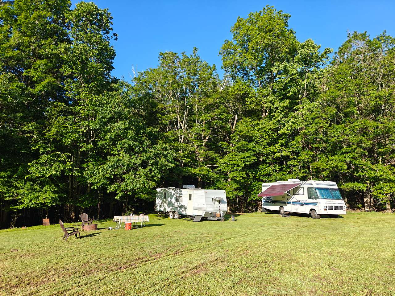 Forest or field camping