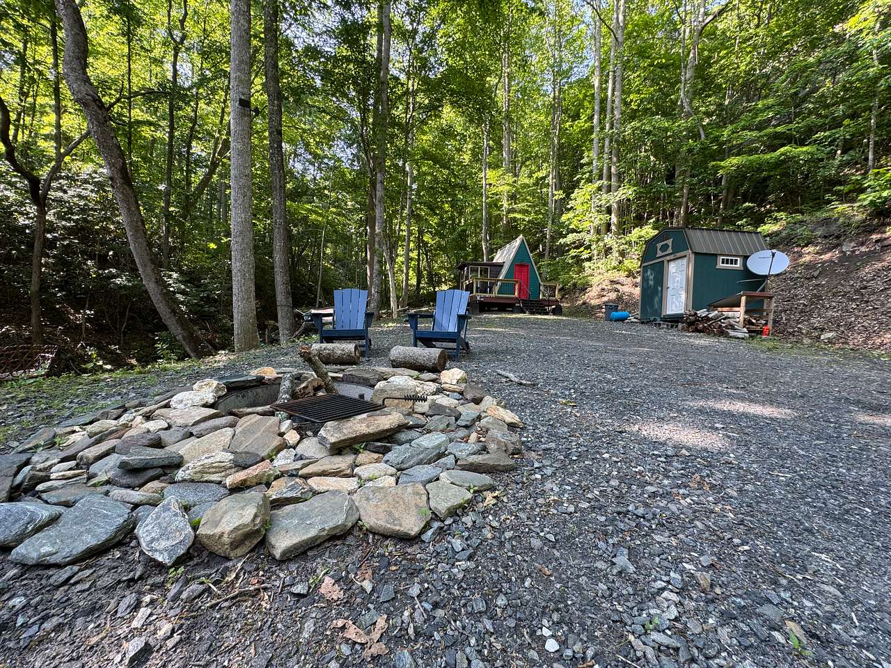 A Tiny A-Frame 15 acres creek front
