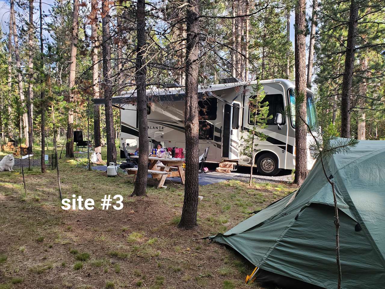 Site #3 standing by extra parking area