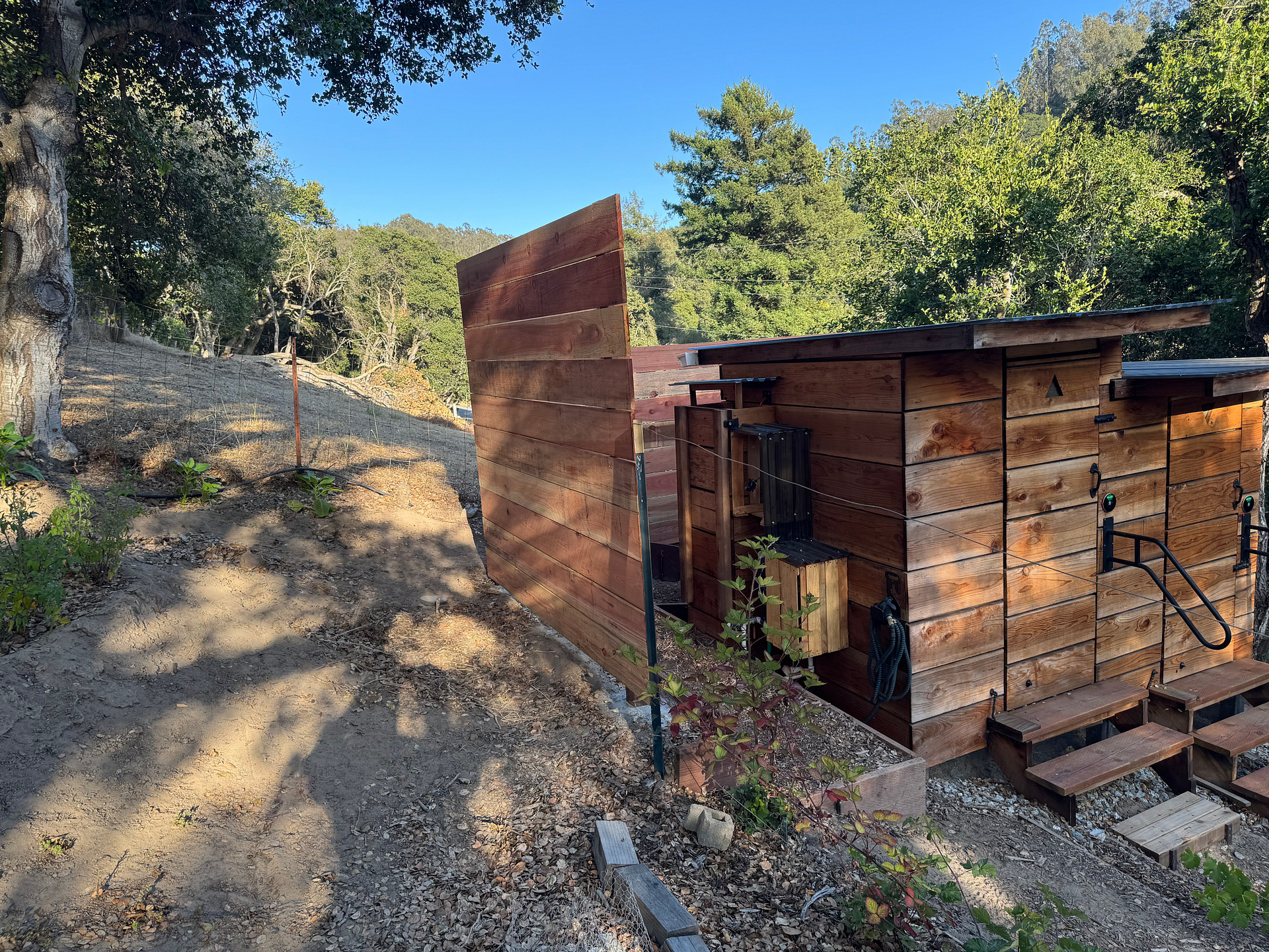 Privacy Fence = Filtered Water - Shower - Bathroom