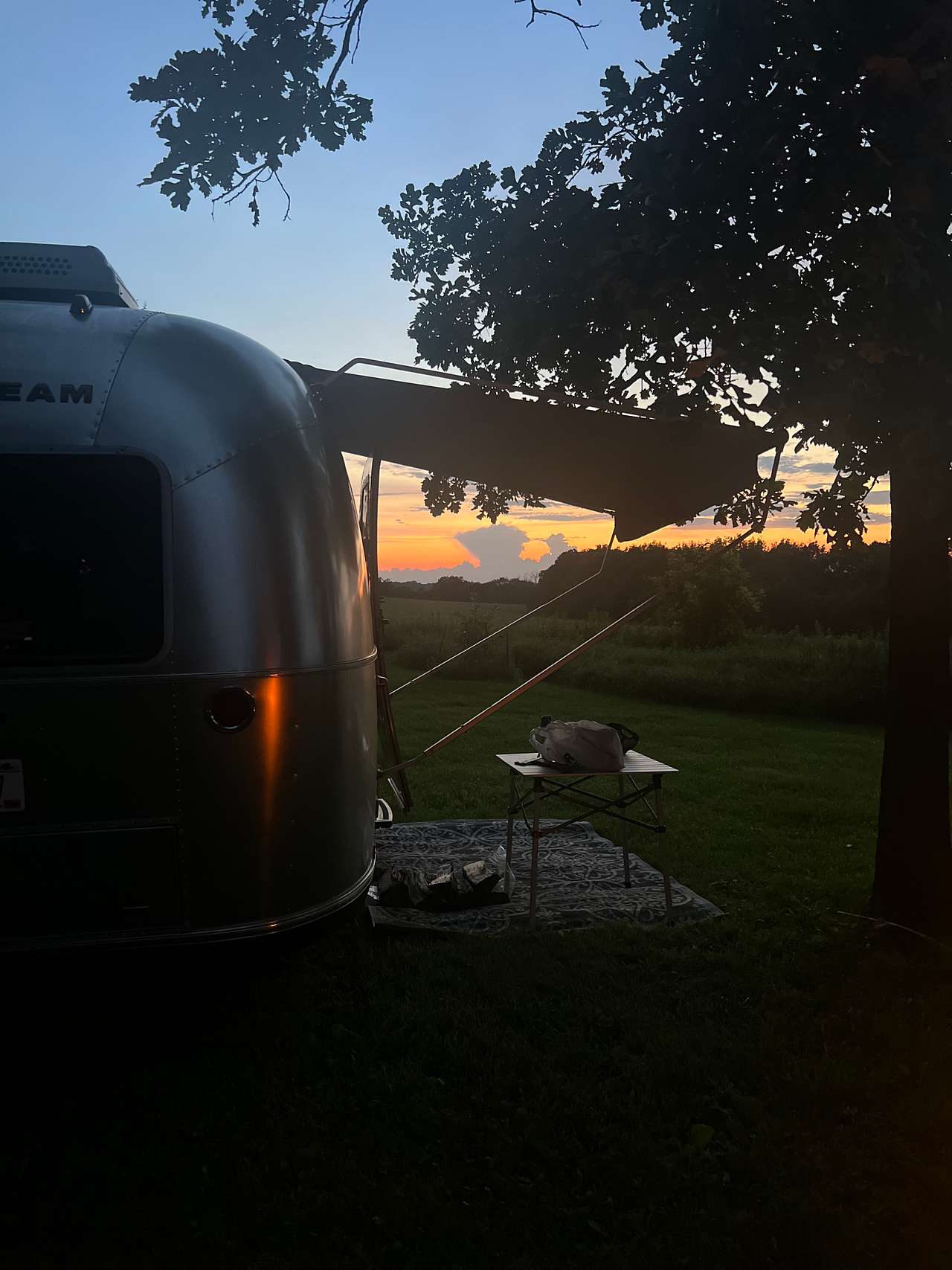 Ginny the Airstream at Sunset