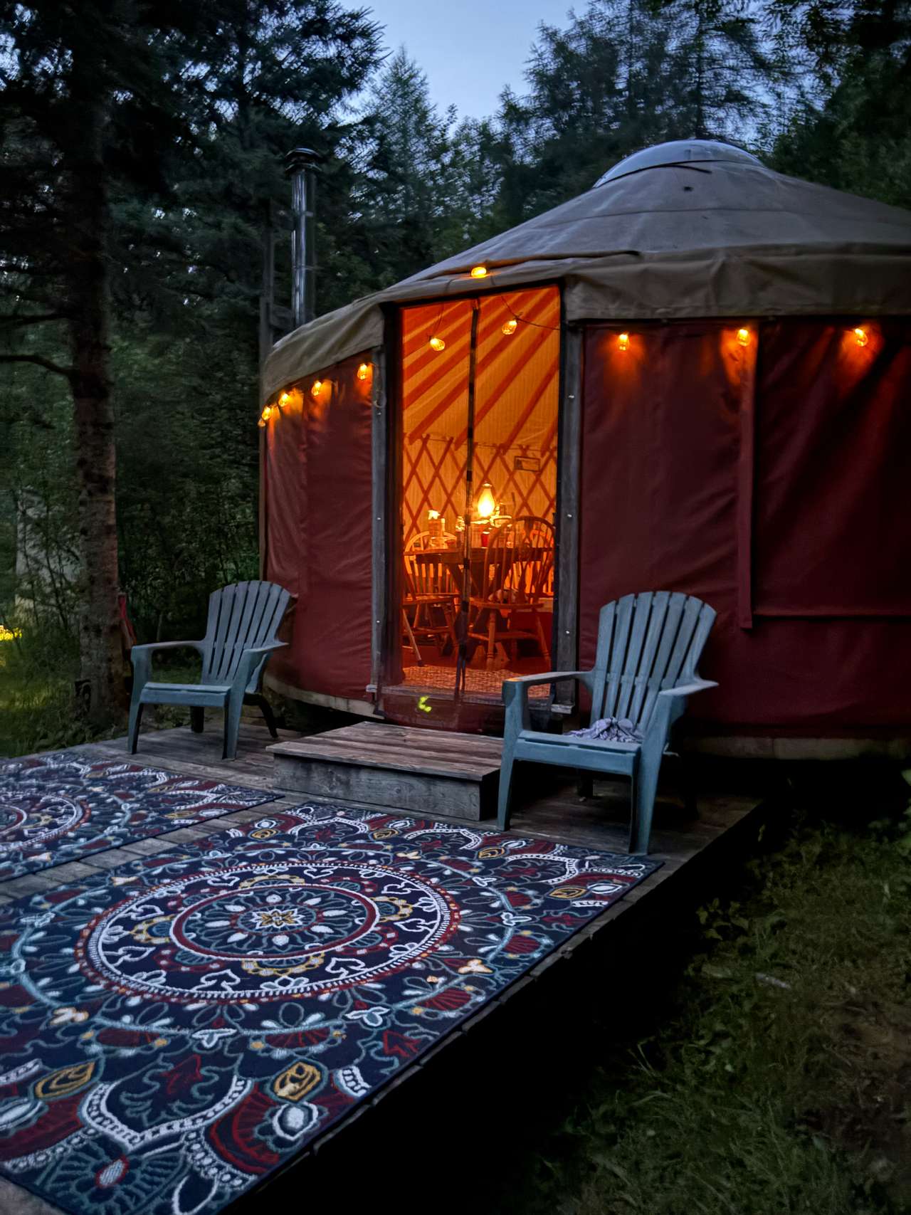 Whimsical Green Mountain Yurt
