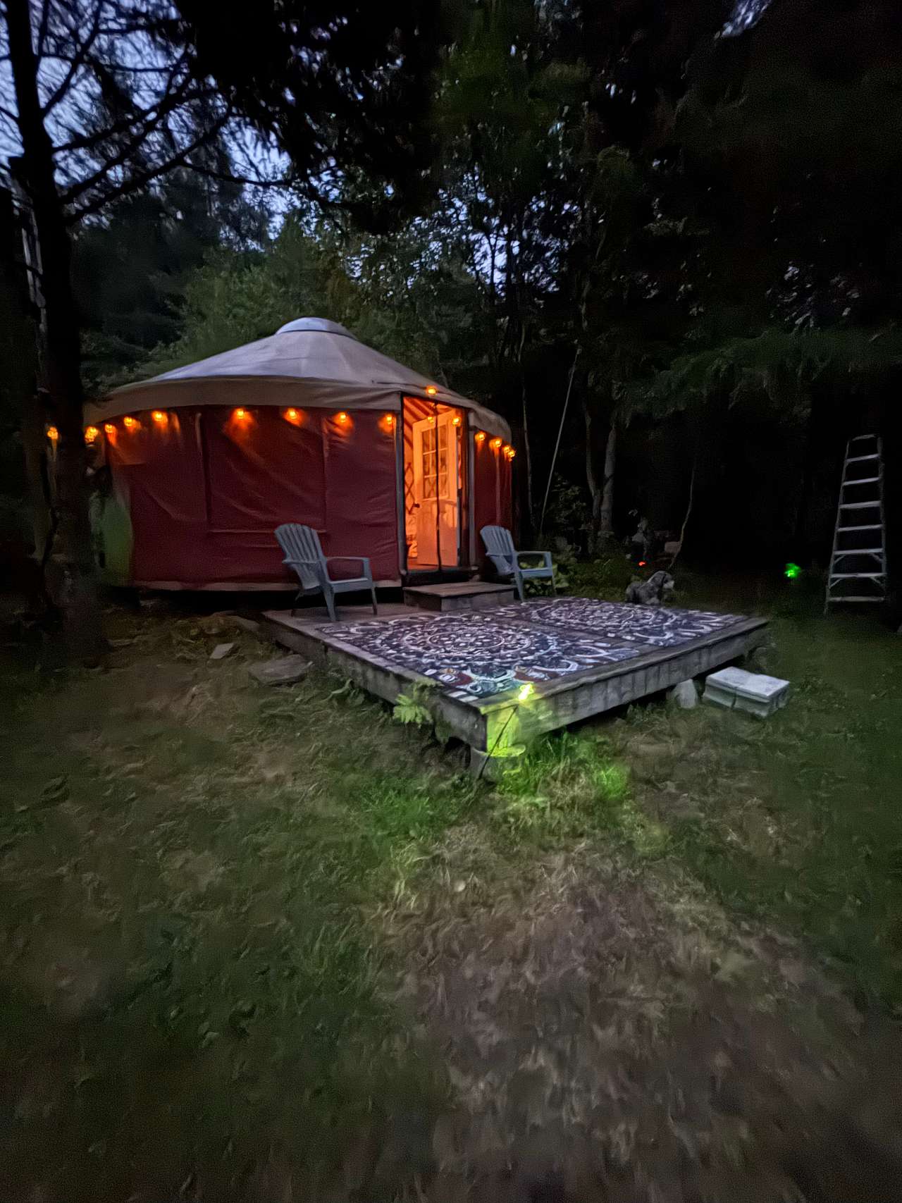 Whimsical Green Mountain Yurt