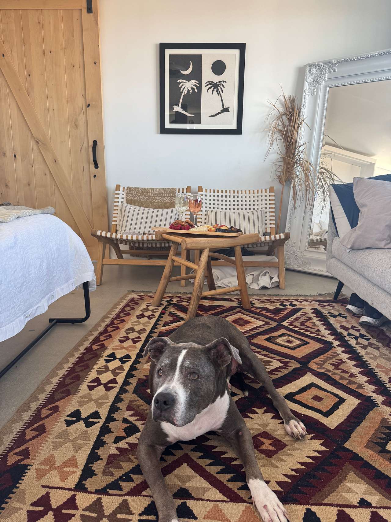 Our doggo was in heaven here. Plenty to explore outside and nice cool AC inside! There was even a dog water bowl left out for her! 