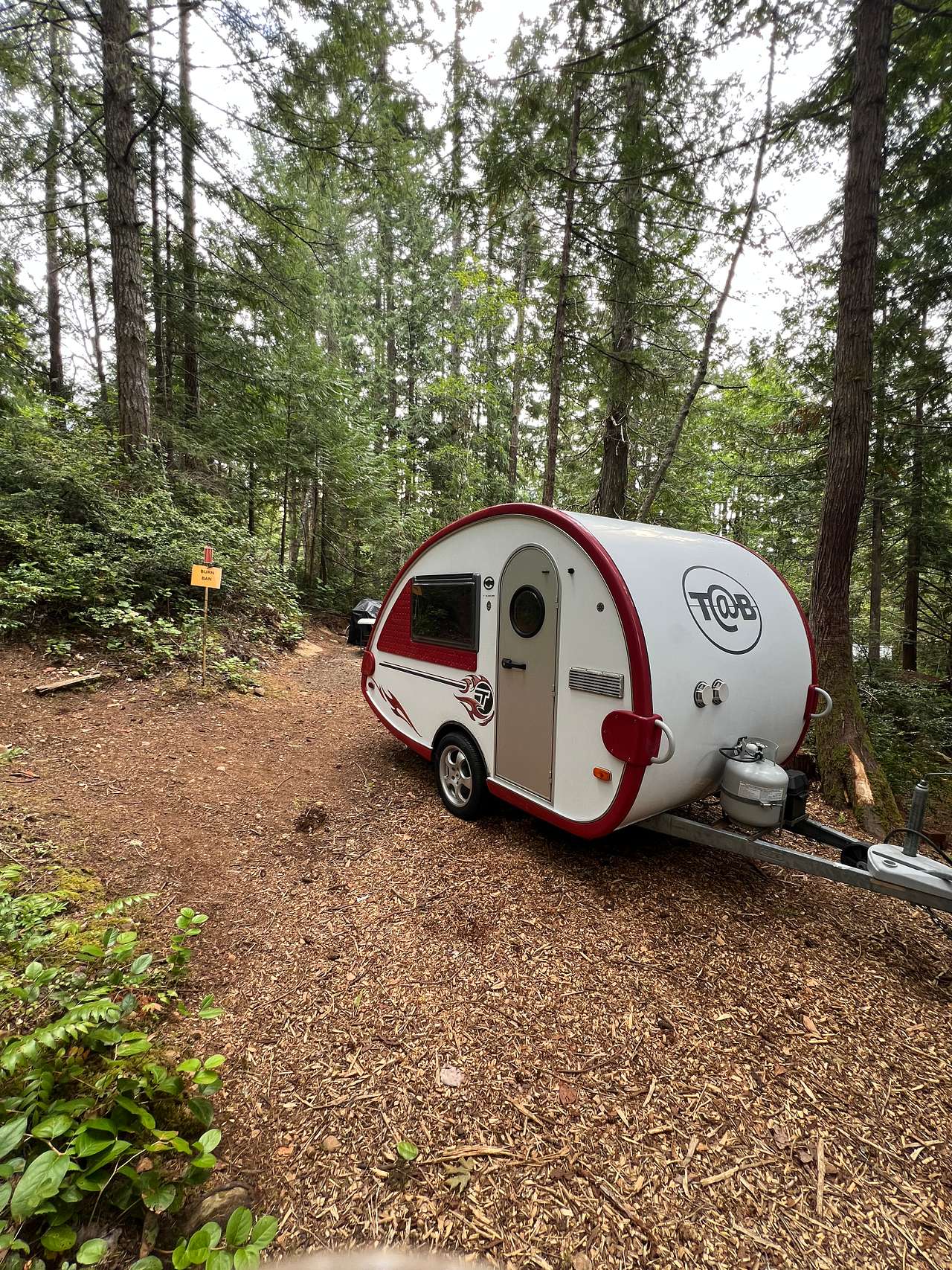 Had plenty of room to back in our little trailer. 