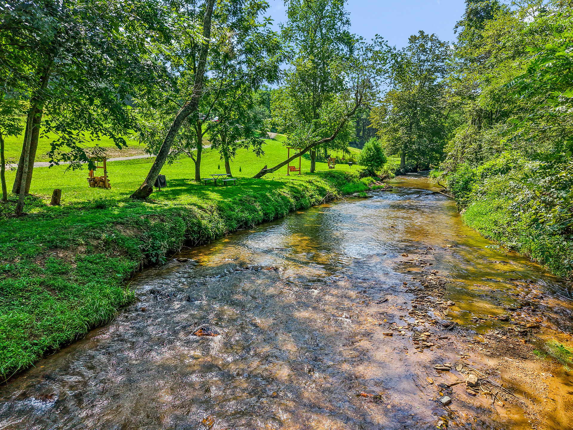 Creekside campsites