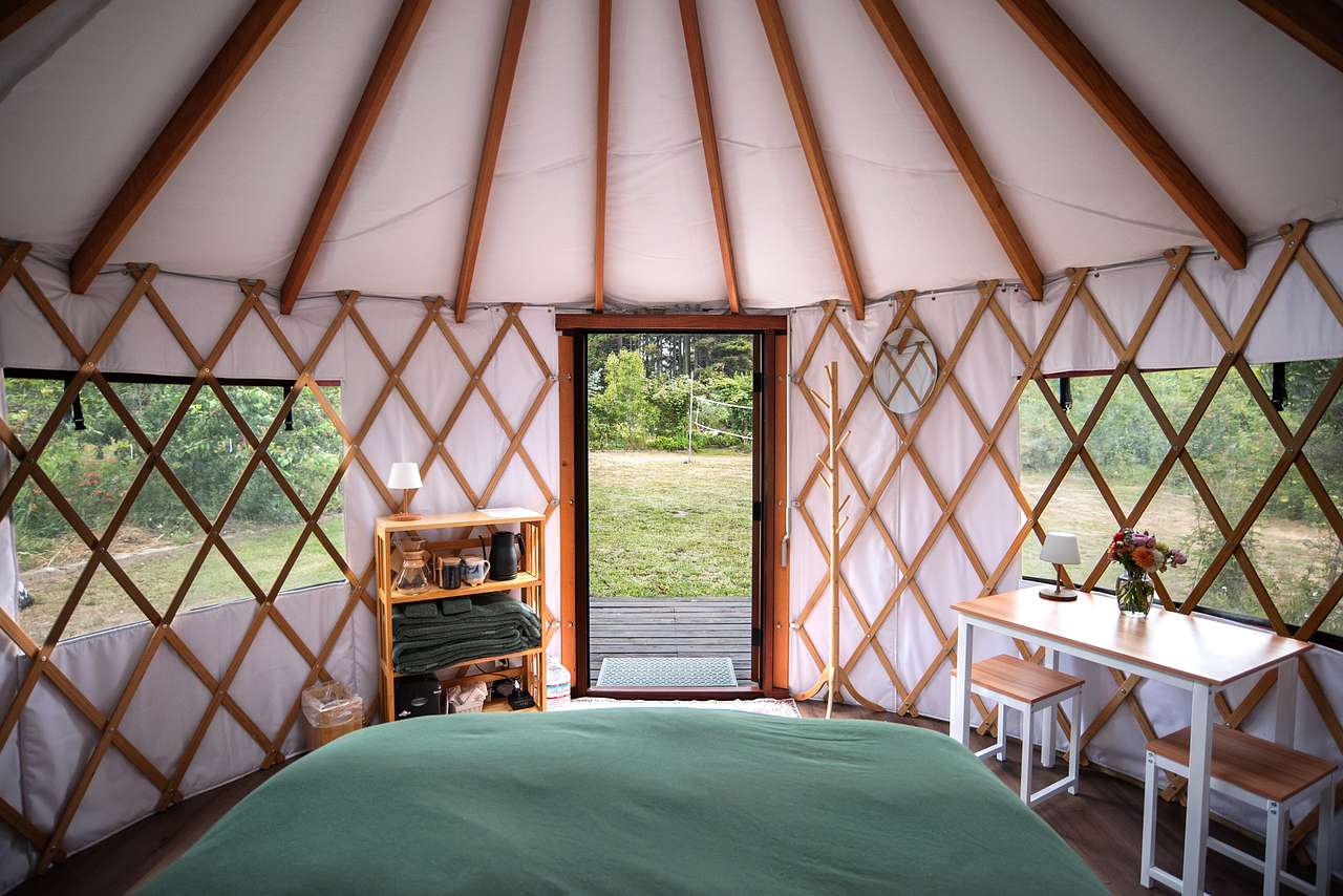 Good Things Farm Yurt, flower farm