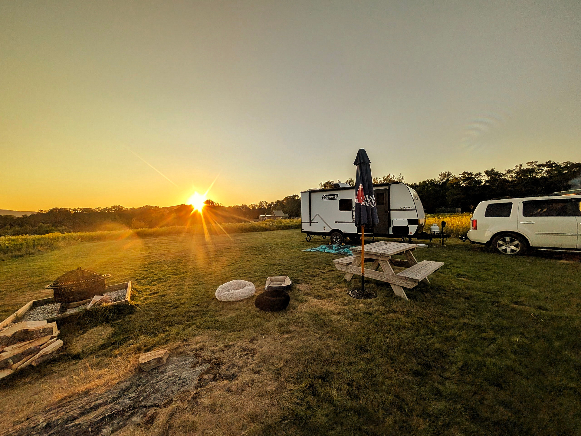Site 2 at sunset 