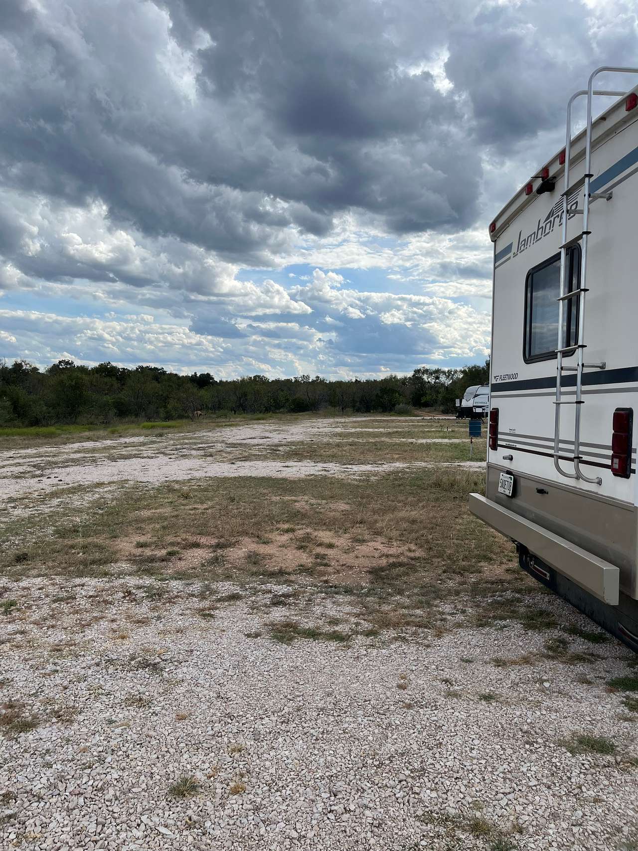 No shade and no privacy for RV campers.