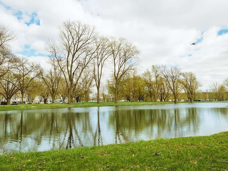 Sun Retreats Rock River