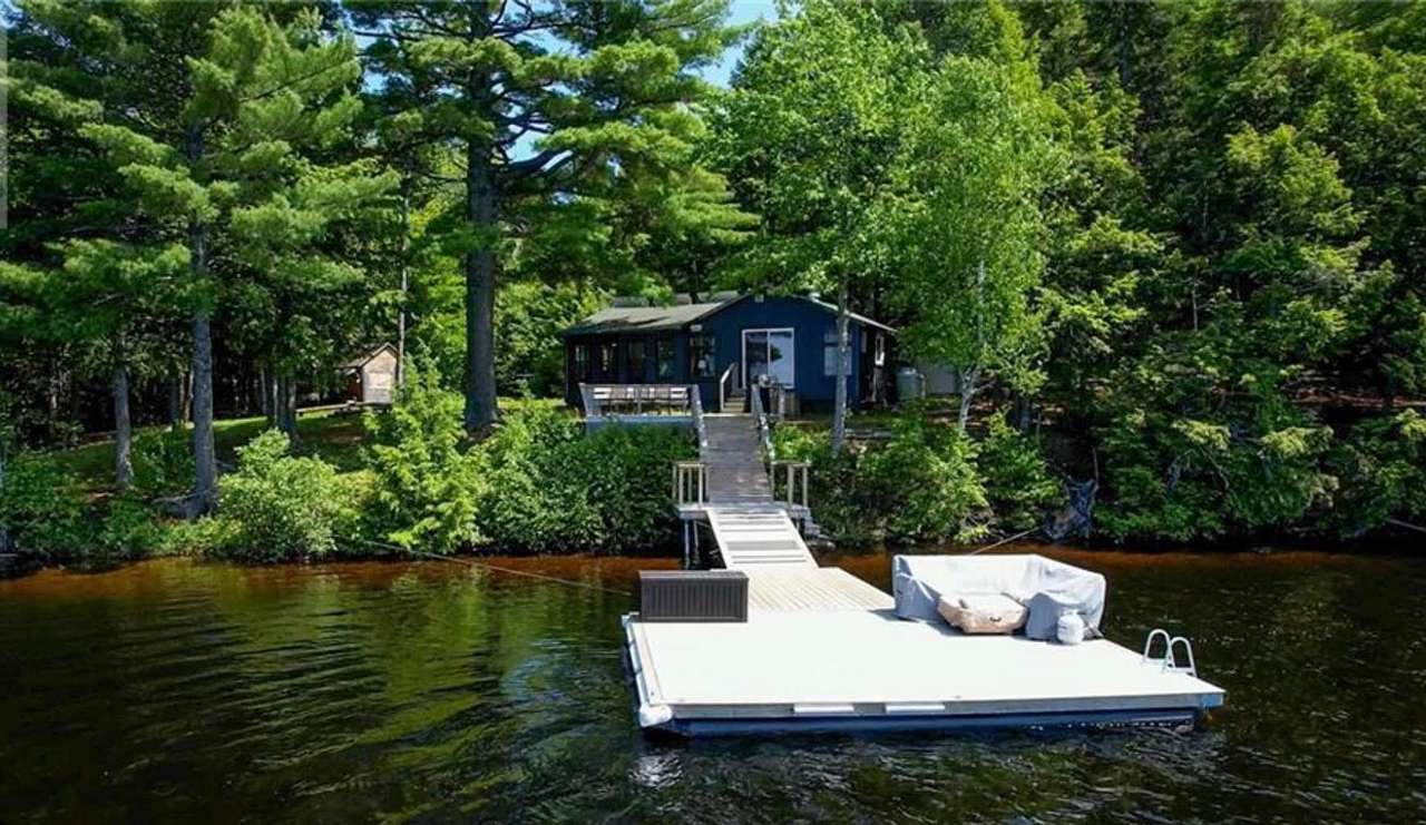 Looking up from dock towards kitchen.
