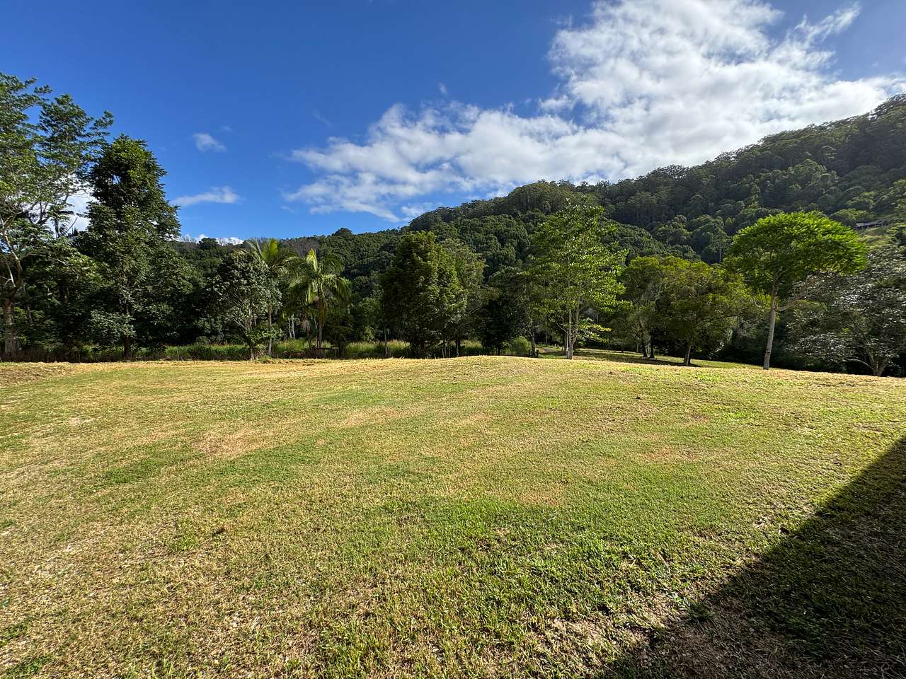 The campsite and view down to the valley. 