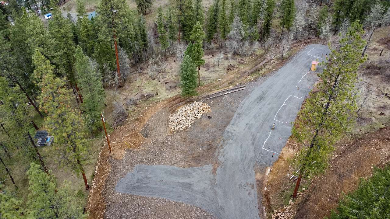 Overhead view of RV sites 