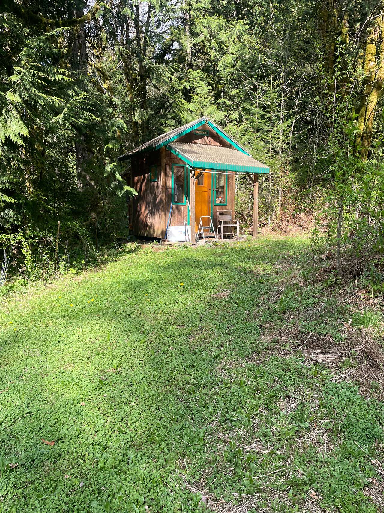 THe Tool Shed. The toilet and sun shower enclosure are in the back of this building.