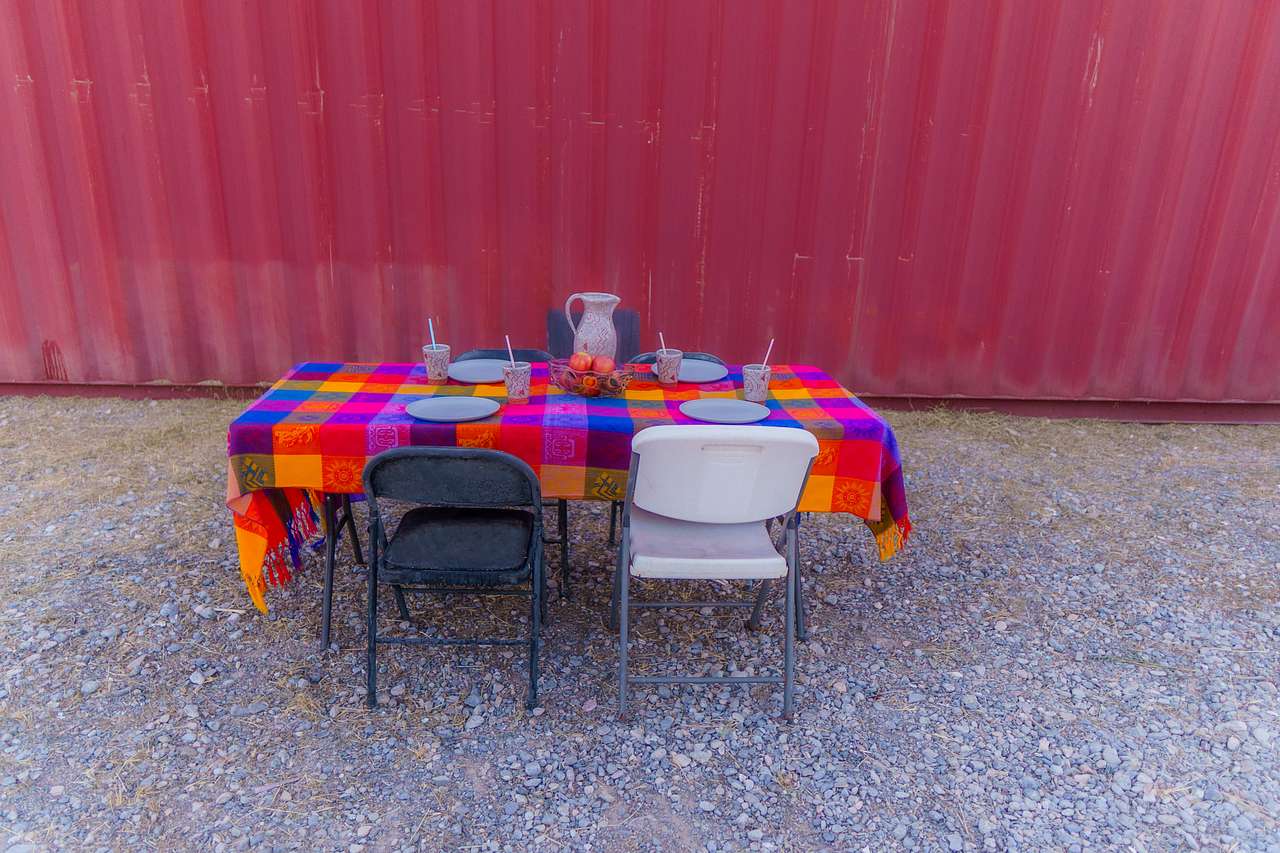 Sit and enjoy a meal or use as a prep area for BBQing