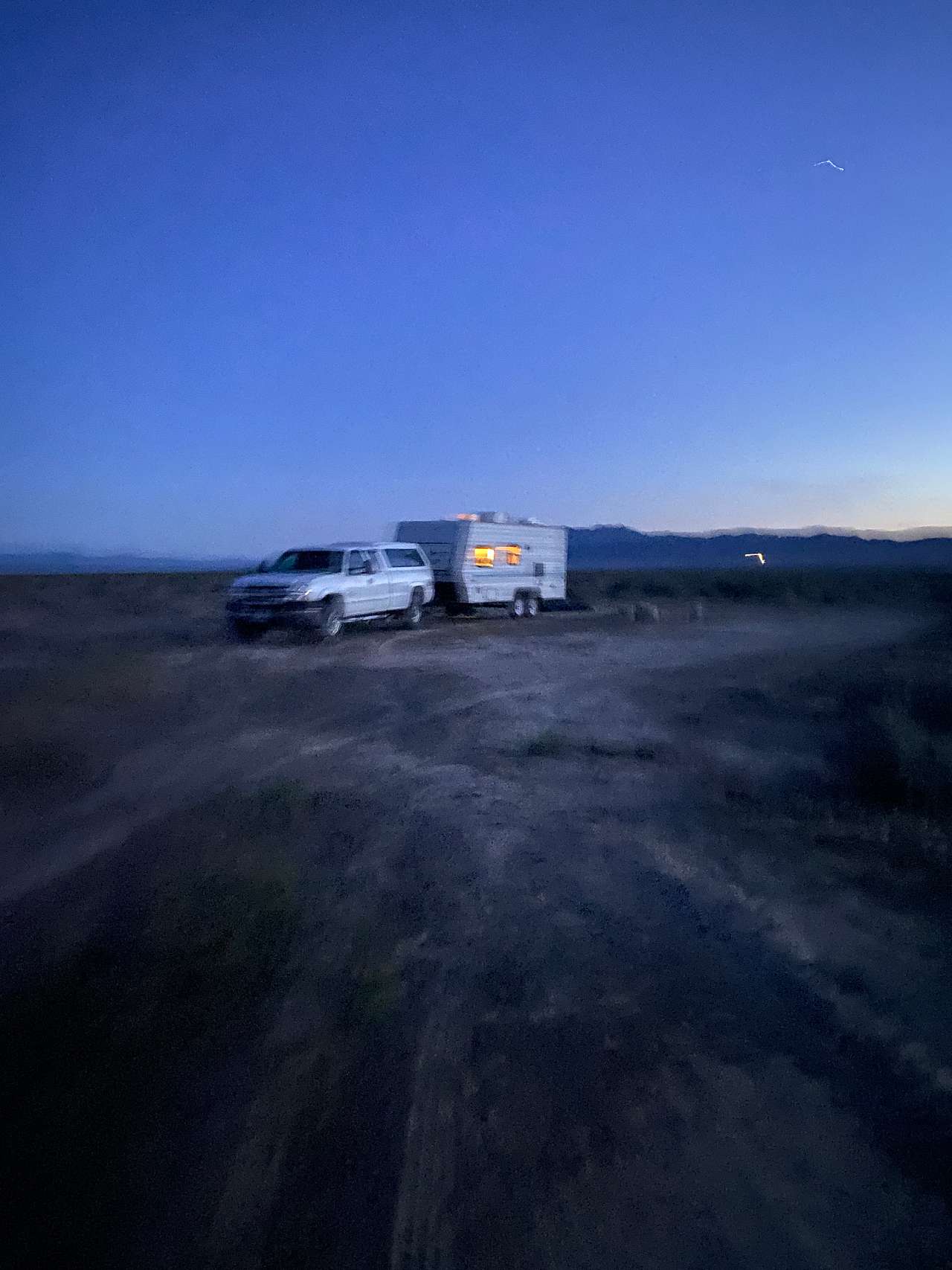 Wide open space with mountain views