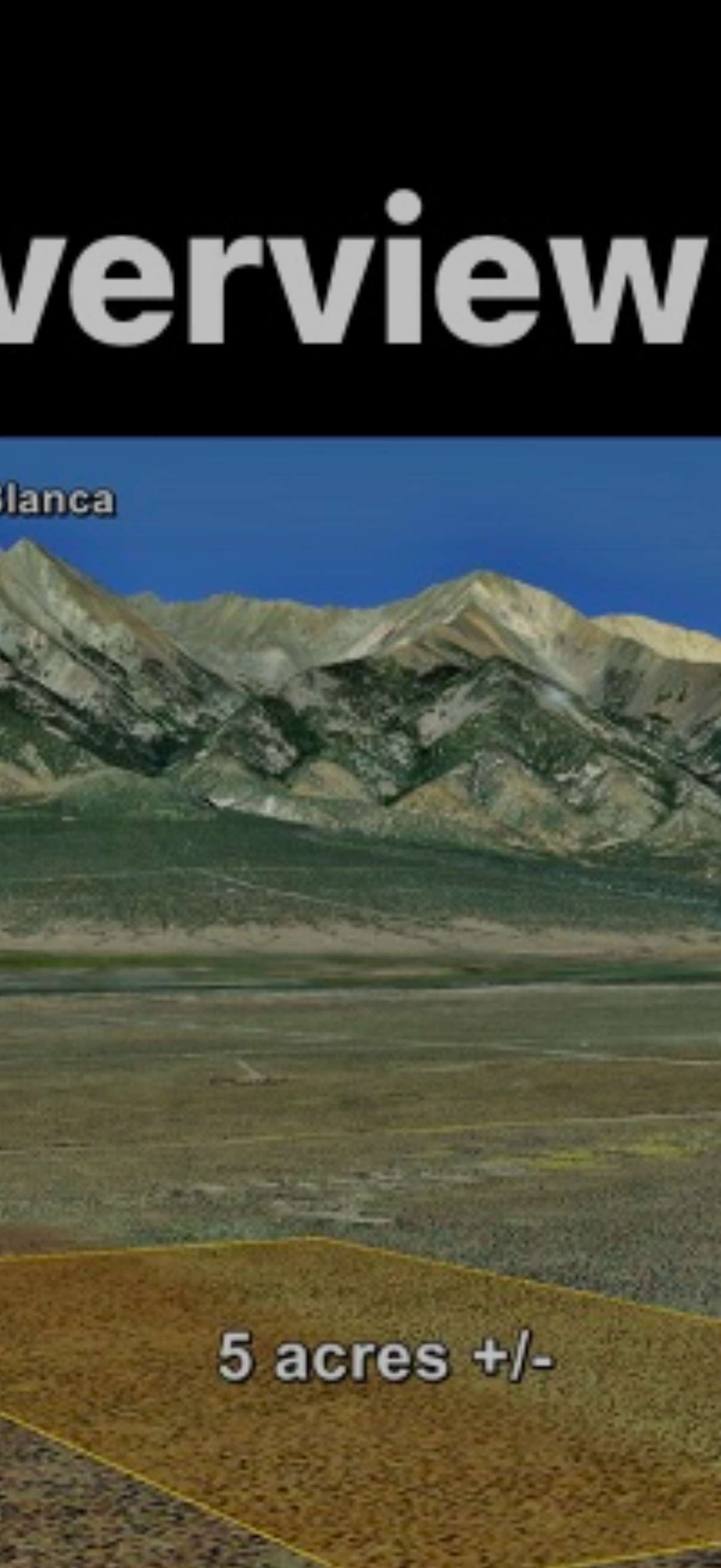 Mount Blanca Estates mountain view