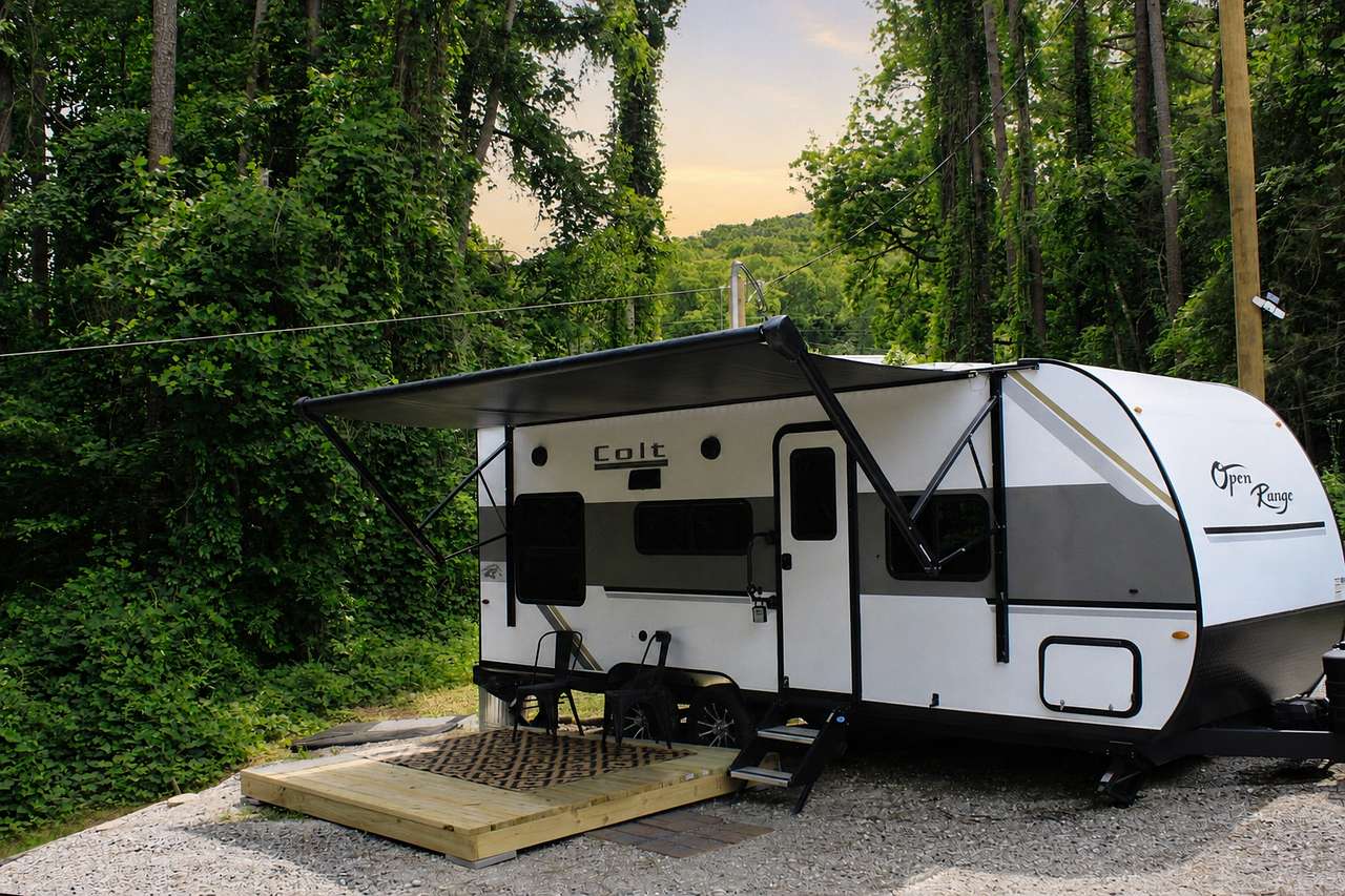 RV / Camper River + Fire Pit