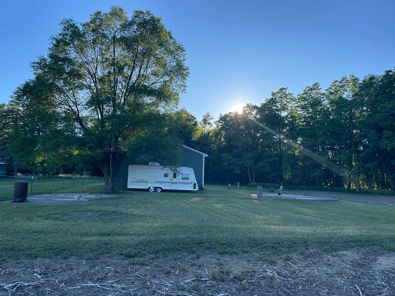 Camping at the farm