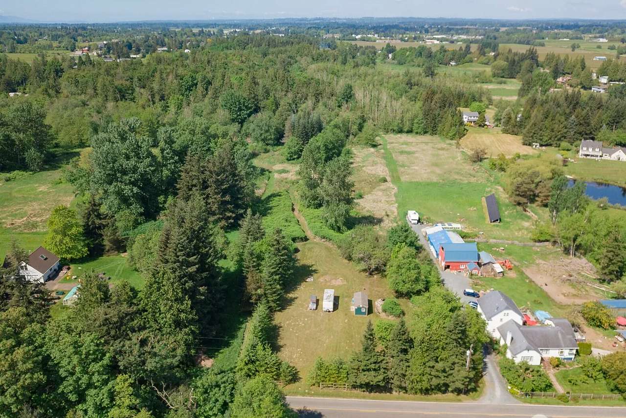 Birds-eye view of property.  