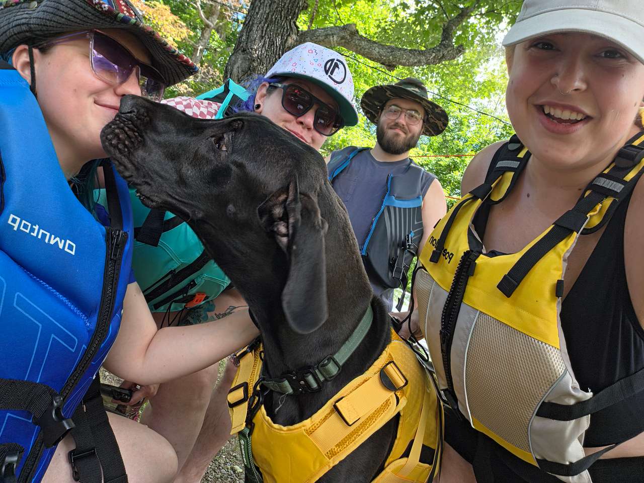 Group photo before hitting the paddleboards 