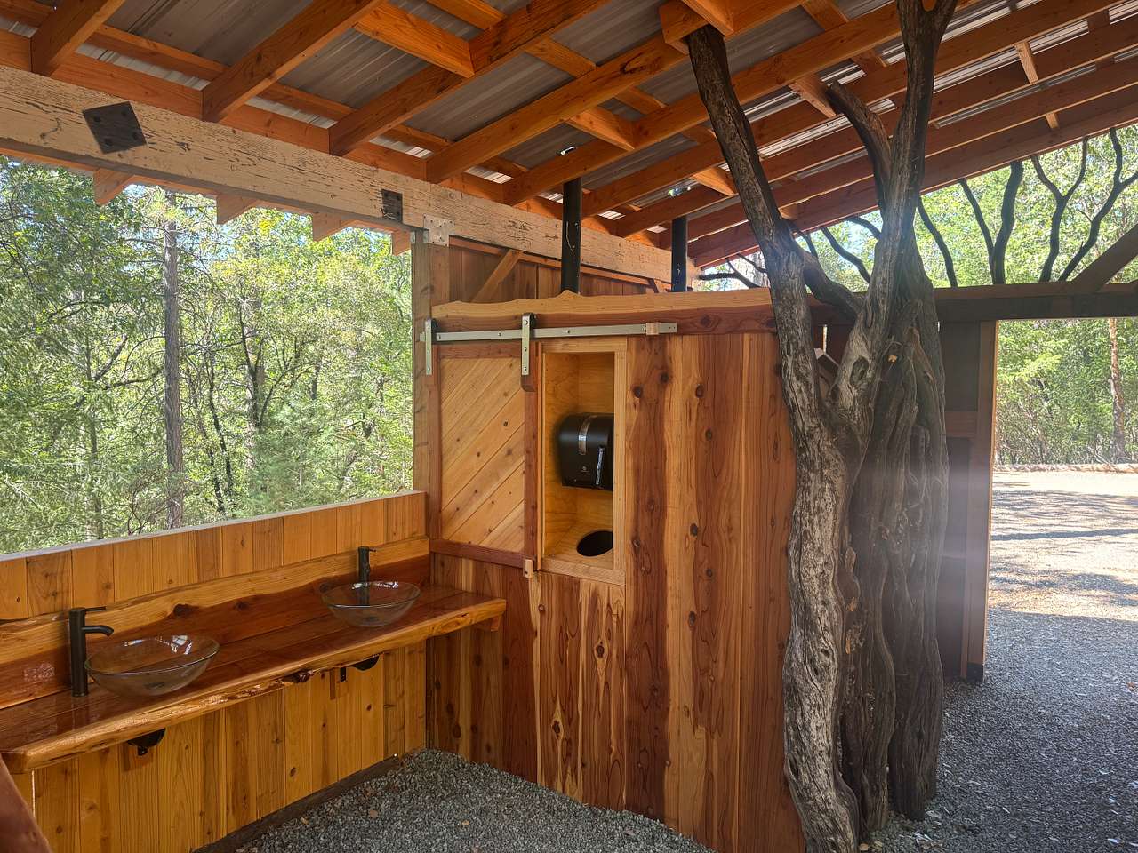 These are the sinks inside the bath house