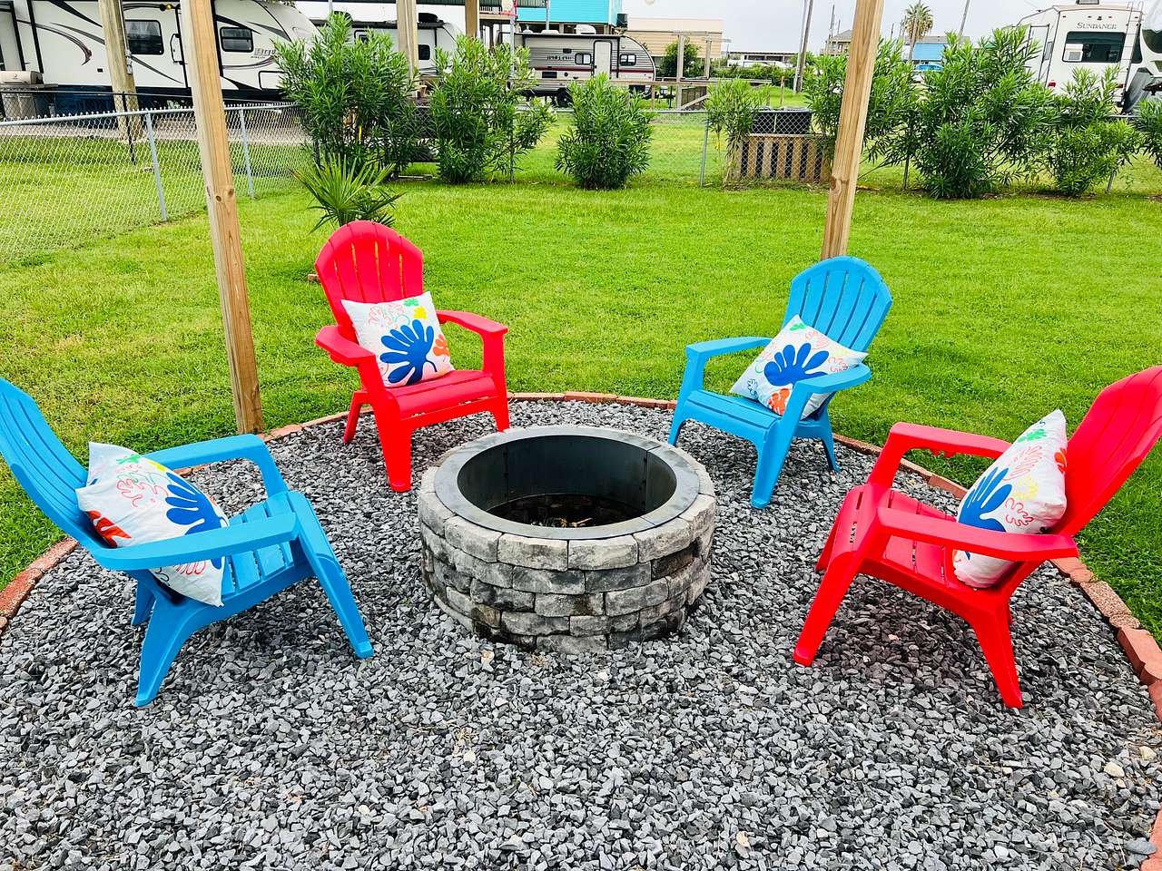 One more view of the firepit. 