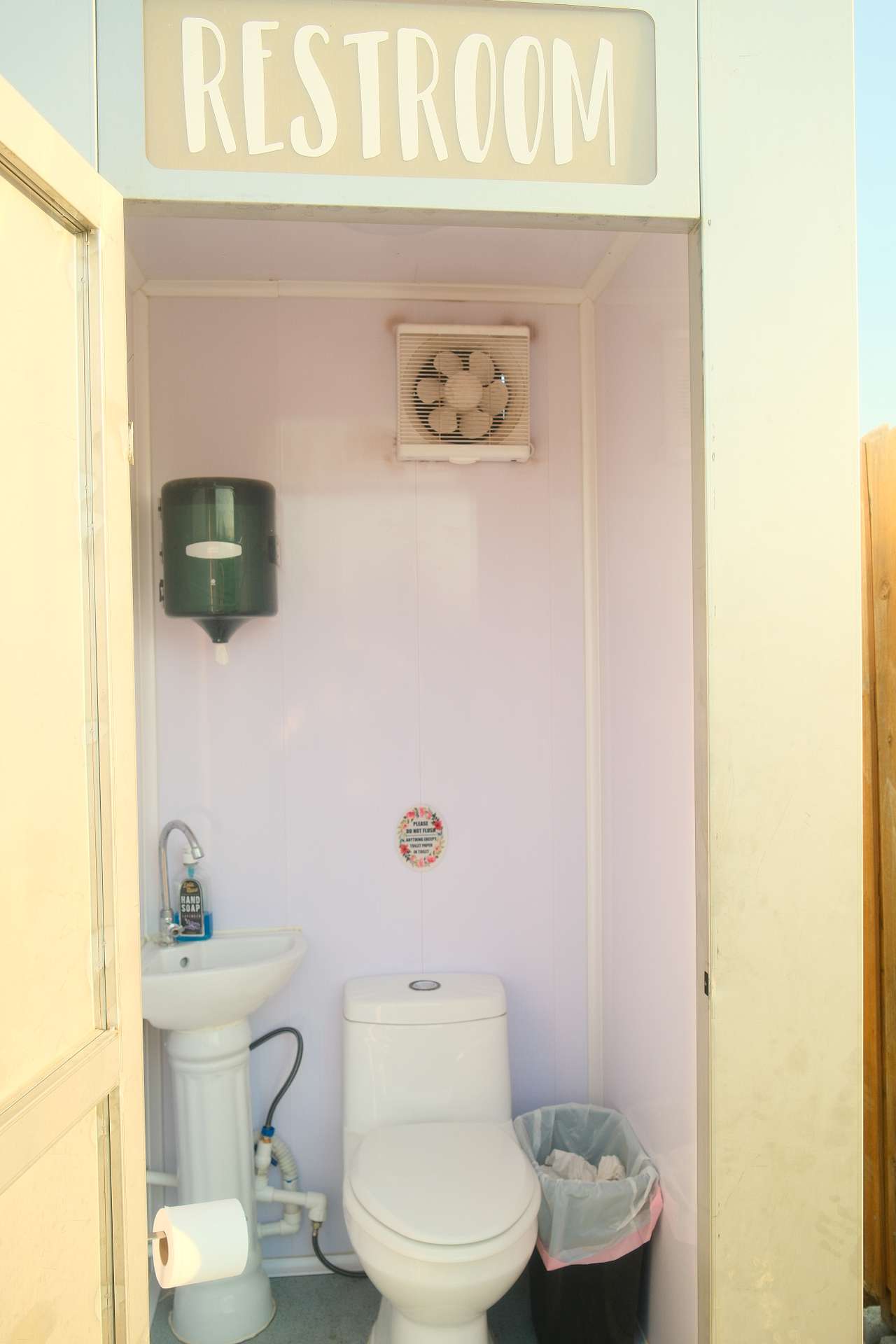 inside restroom