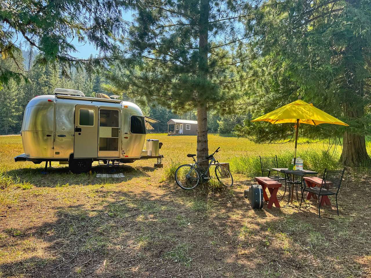 Shady picnic area