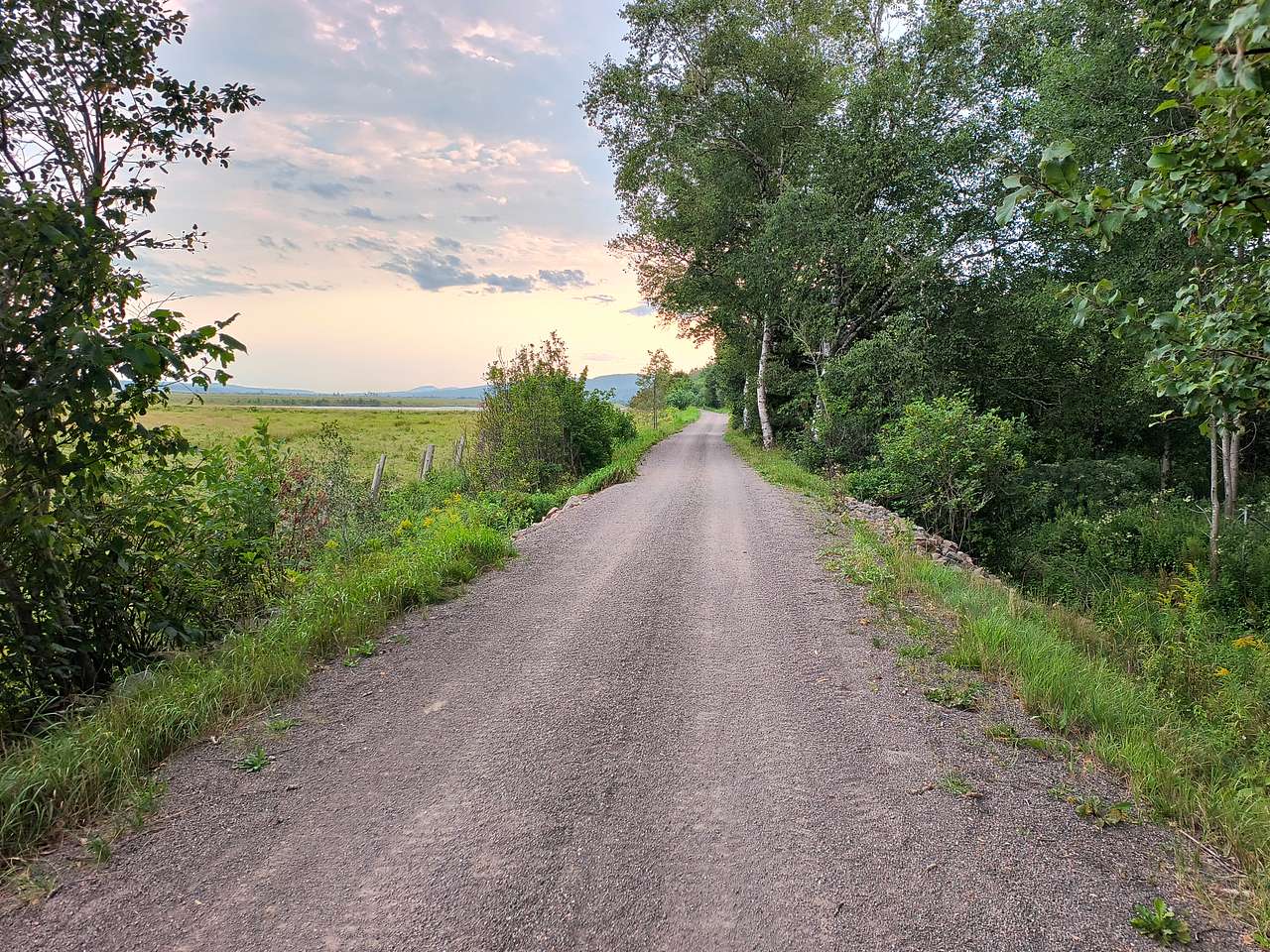 Bay of Fundy Trail leading to Crooked Creek. 