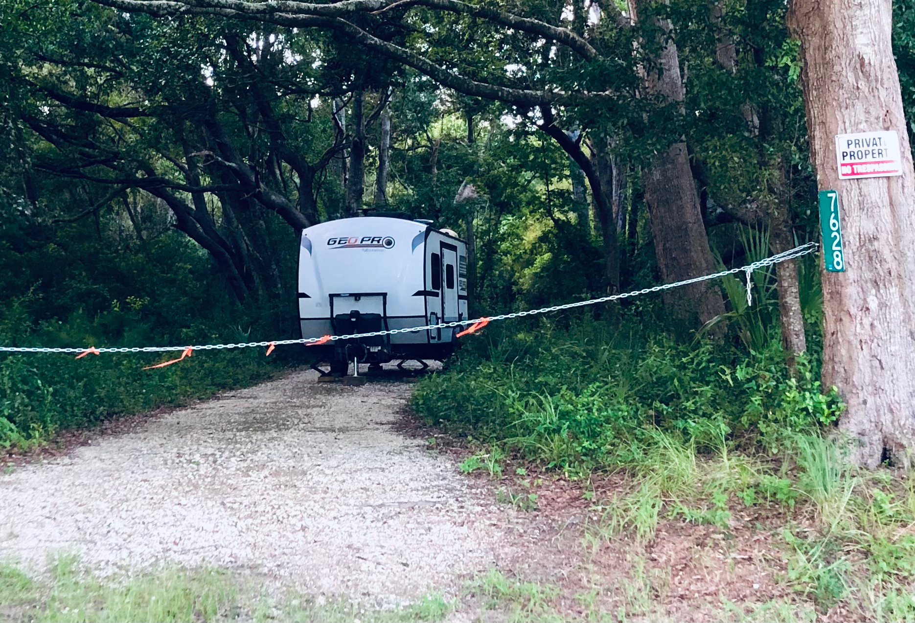 Neighbor’s camper at 7628 next door