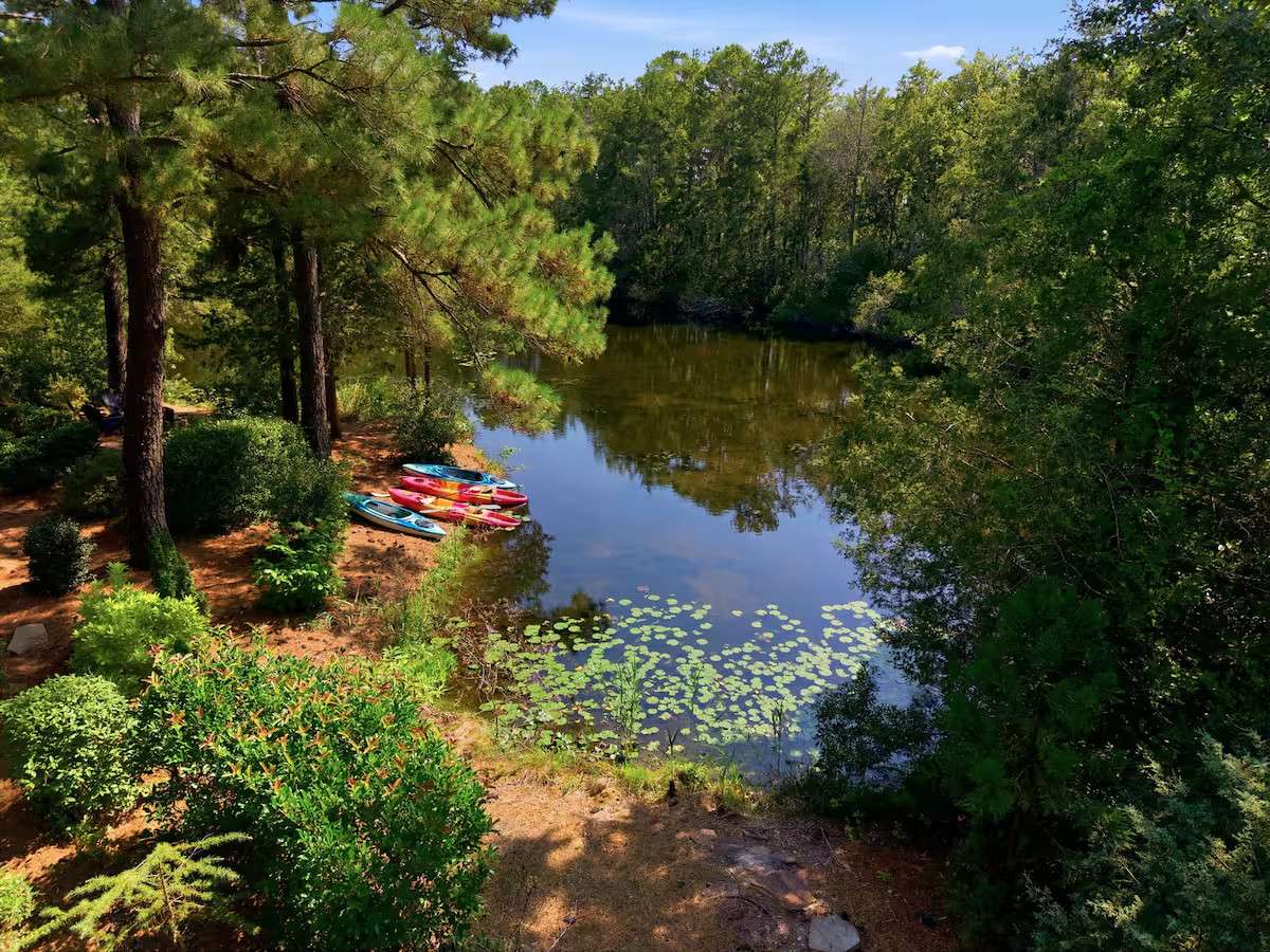Vintage Glamping with Hot Tub Near Carolina Beach