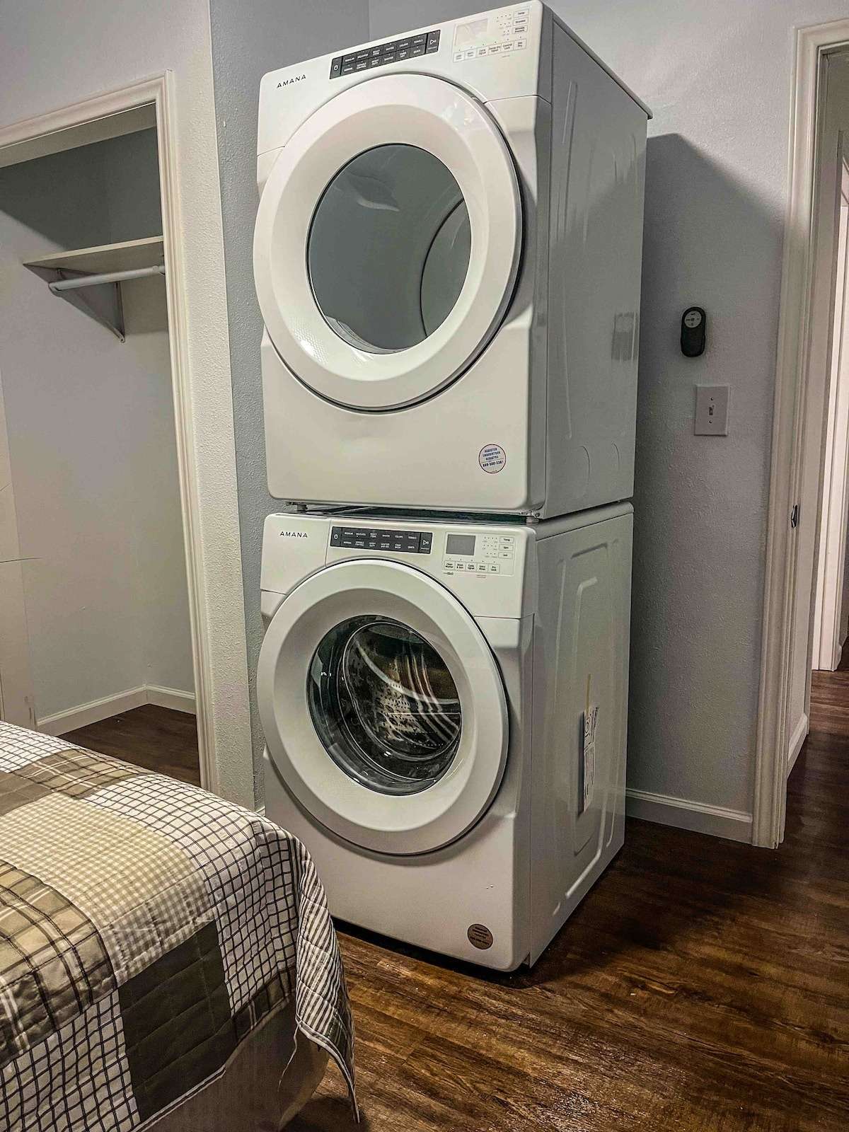 In-unit washer and dryer.